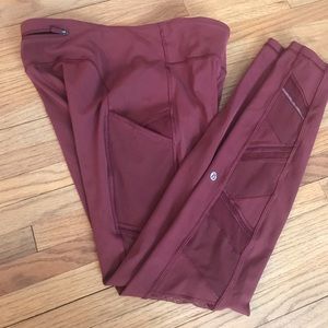 Lululemon leggings size 8 with mesh paneling